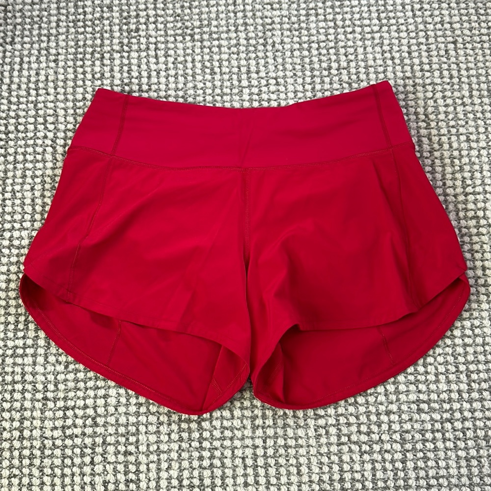Lululemon Speed Up Shorts - Red - Size 6